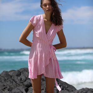 XIX Palms Cordoba Party Dress Pink Polka Dot
